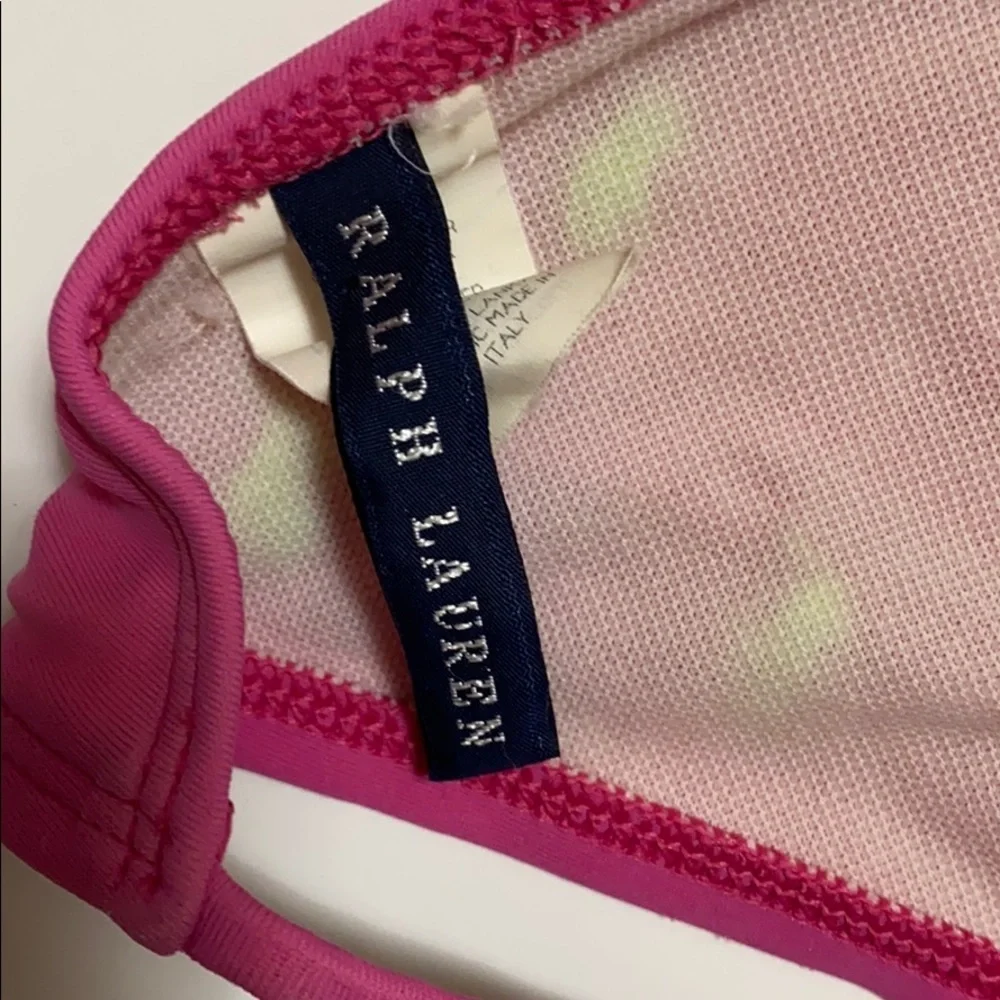 Ralph Lauren kids pink bikini top only size: 12